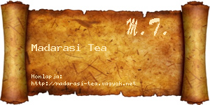 Madarasi Tea névjegykártya